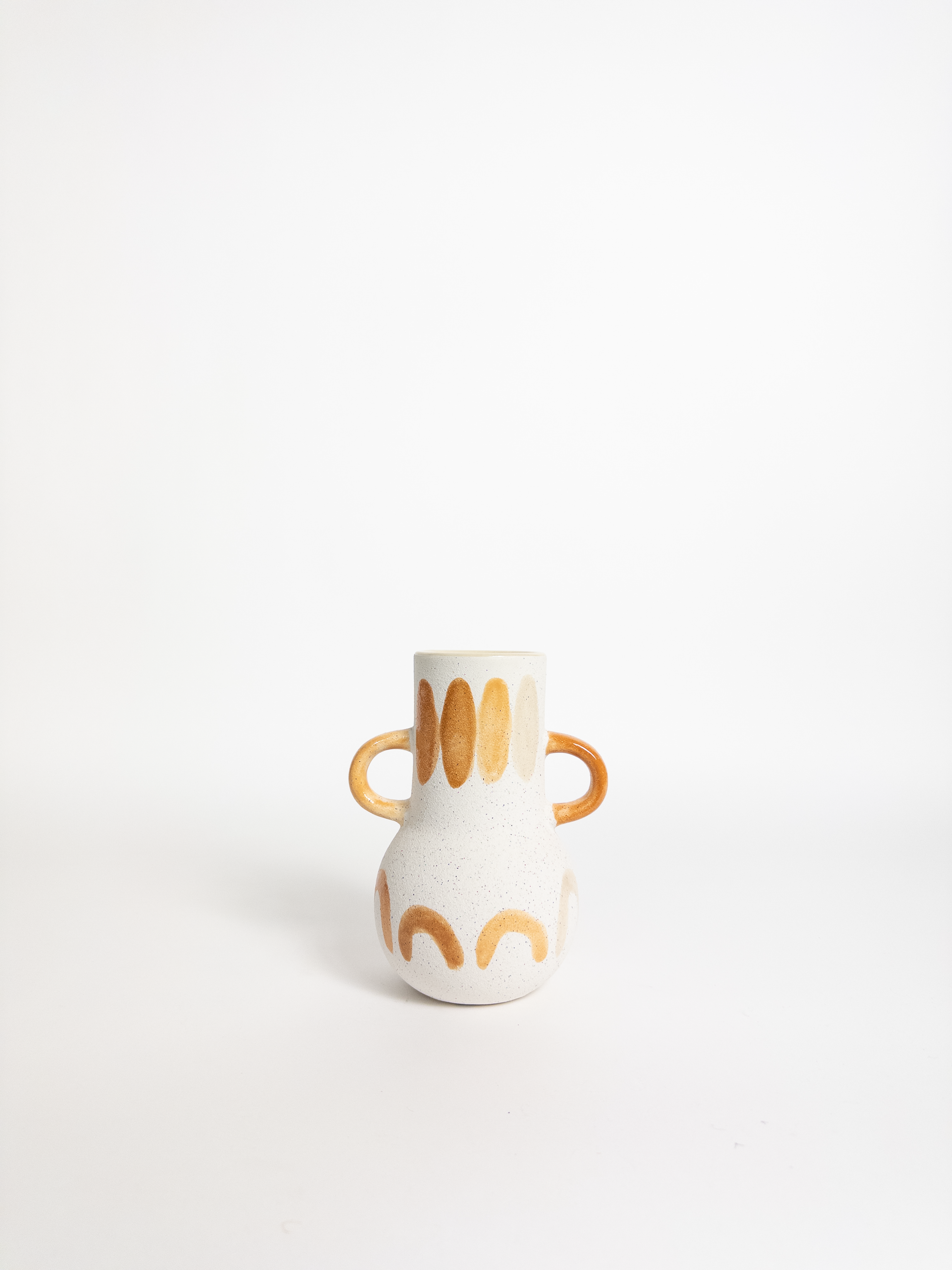 Pompeii Vase White/Rust H20cm