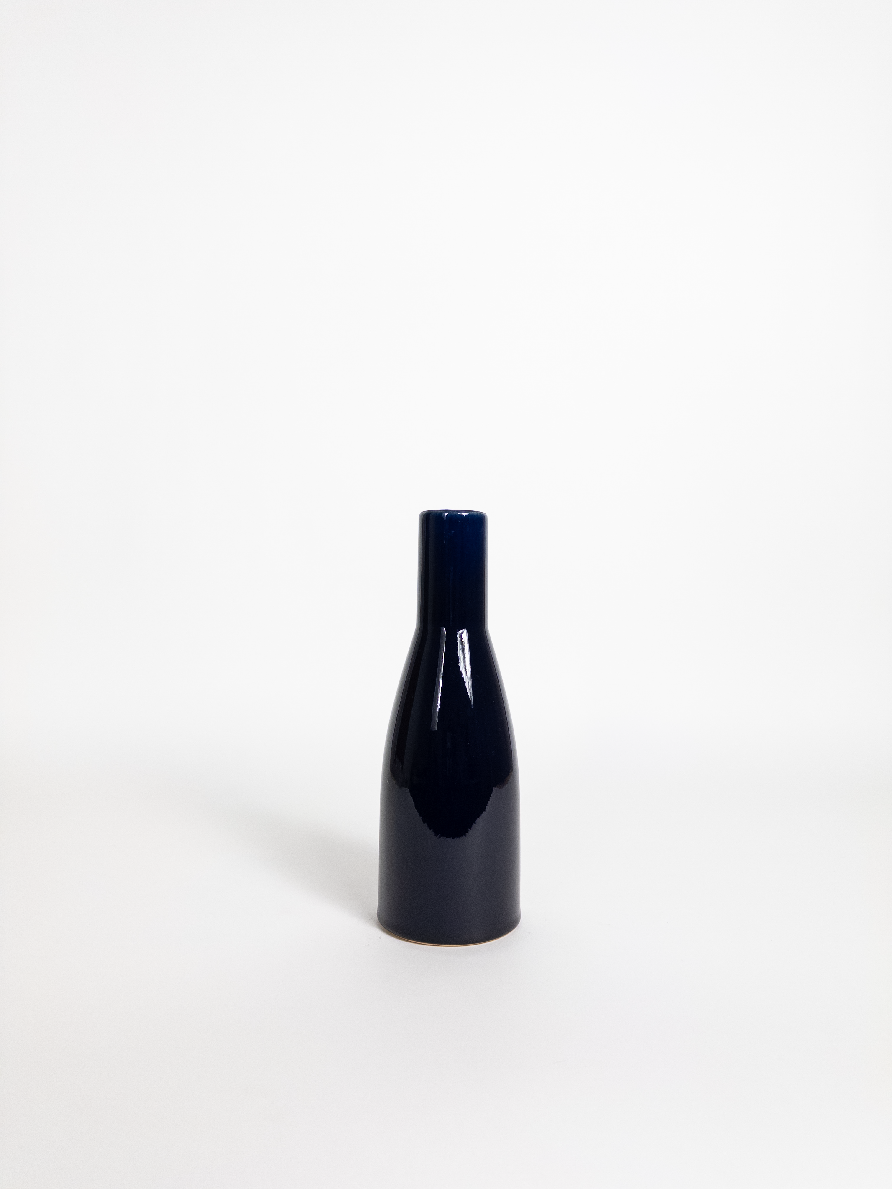 Coal Bottle Vase Navy H27cm