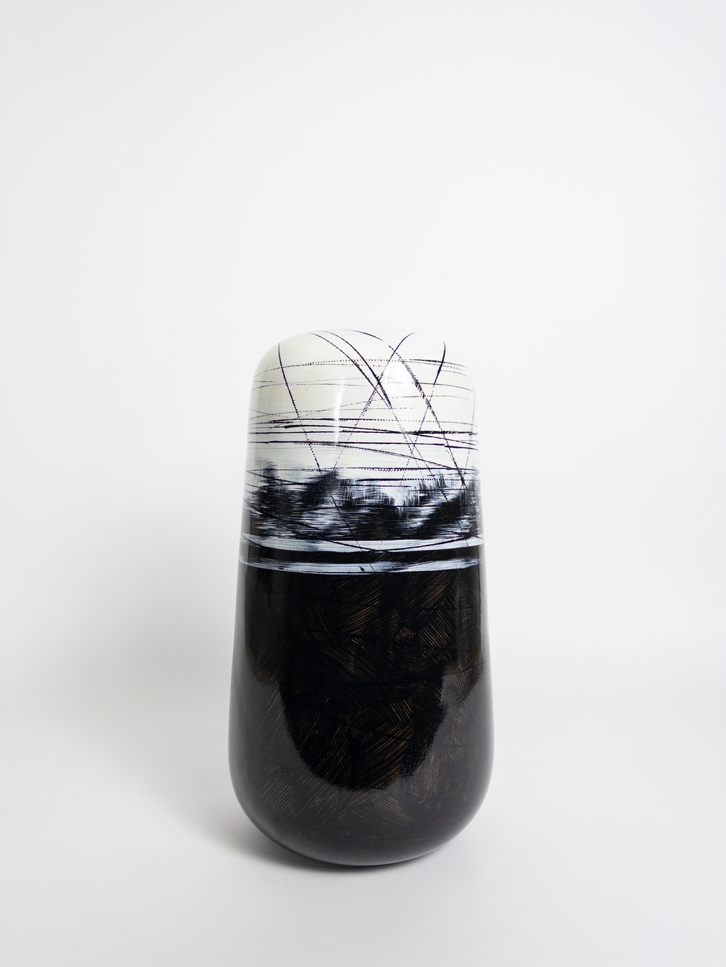 Kyoto Wooden Cylinder Vase H40cm