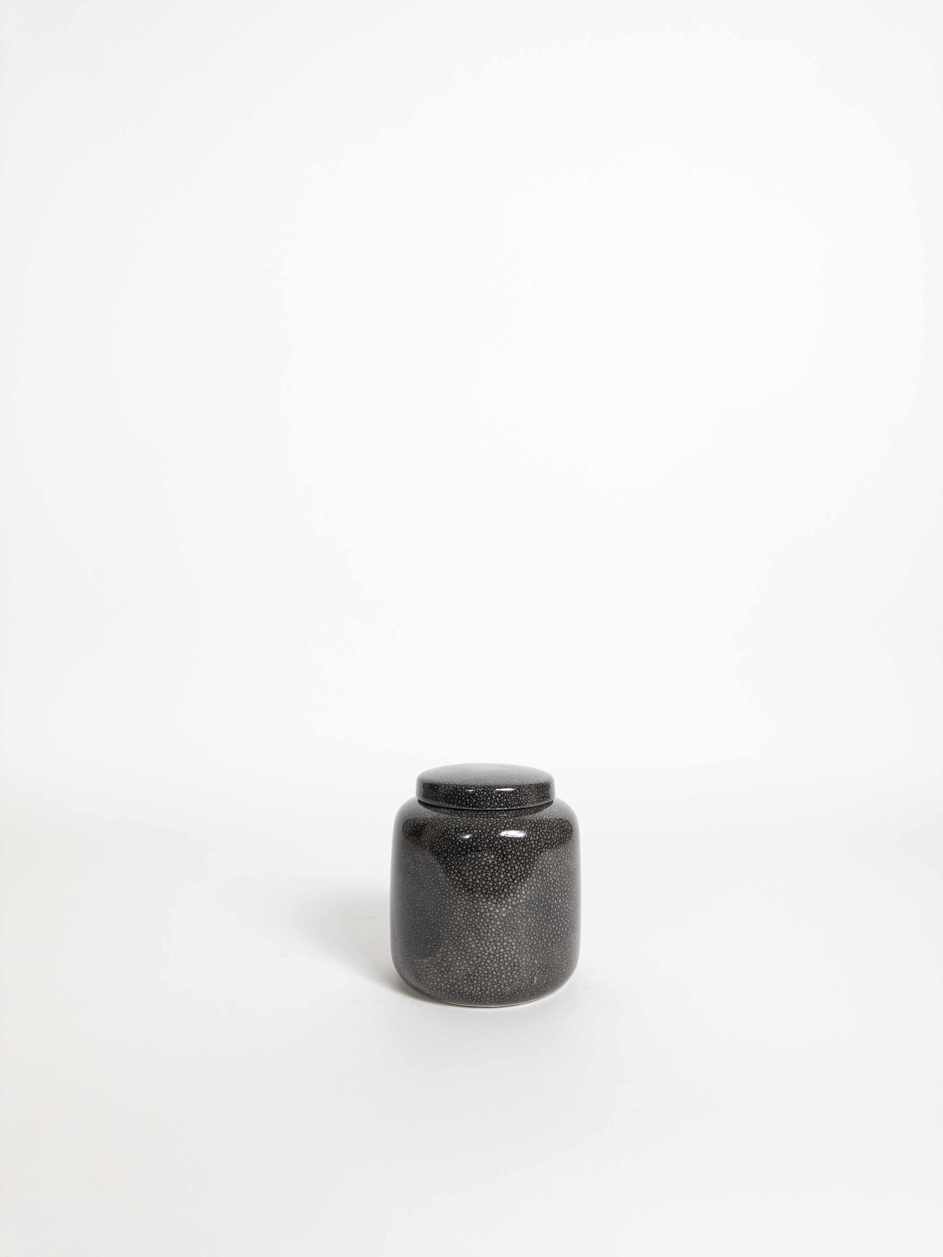 Shagreen Charcoal Jar H12cm