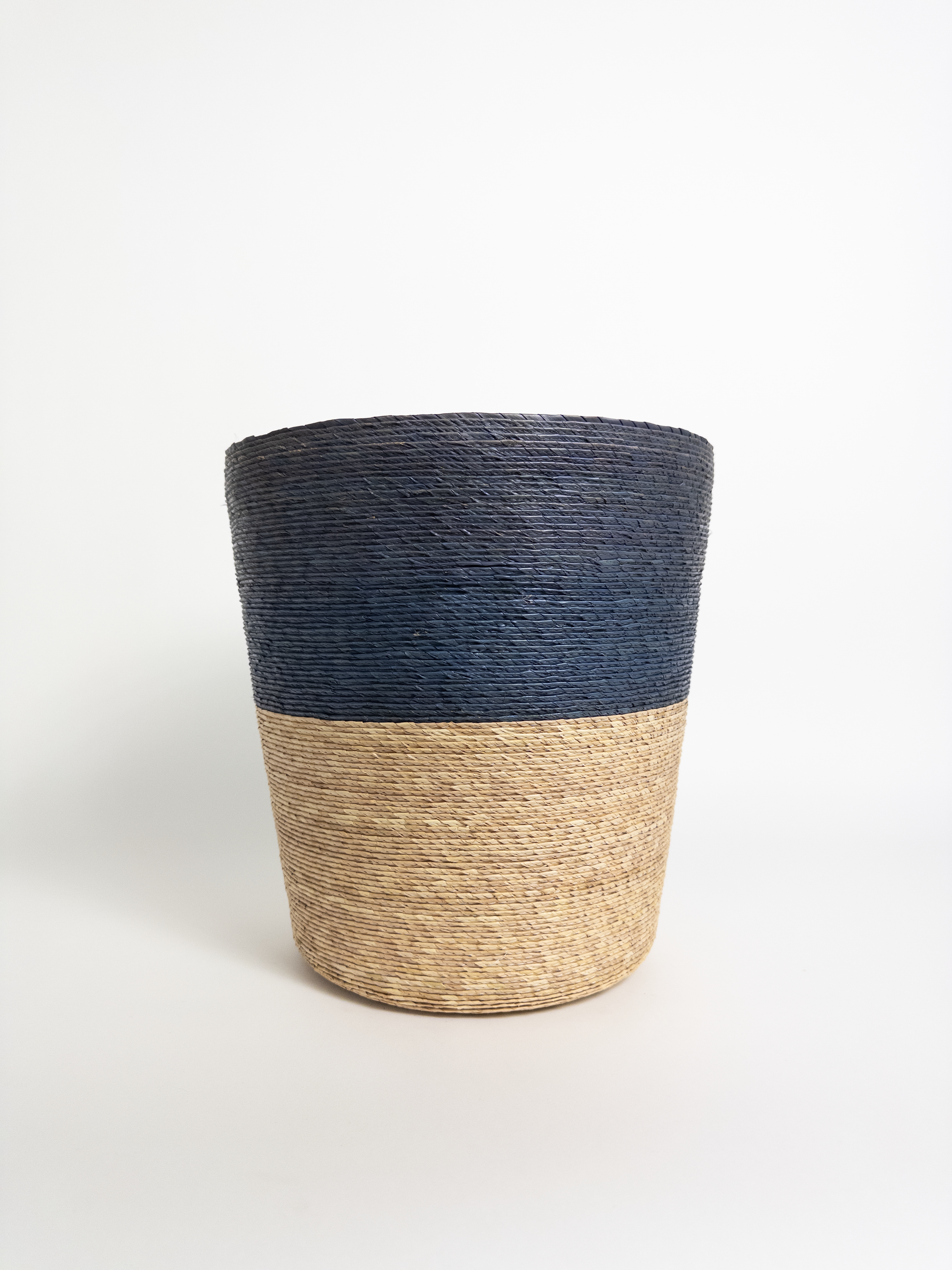 Leon Conical Basket Natural & Grey H32cm