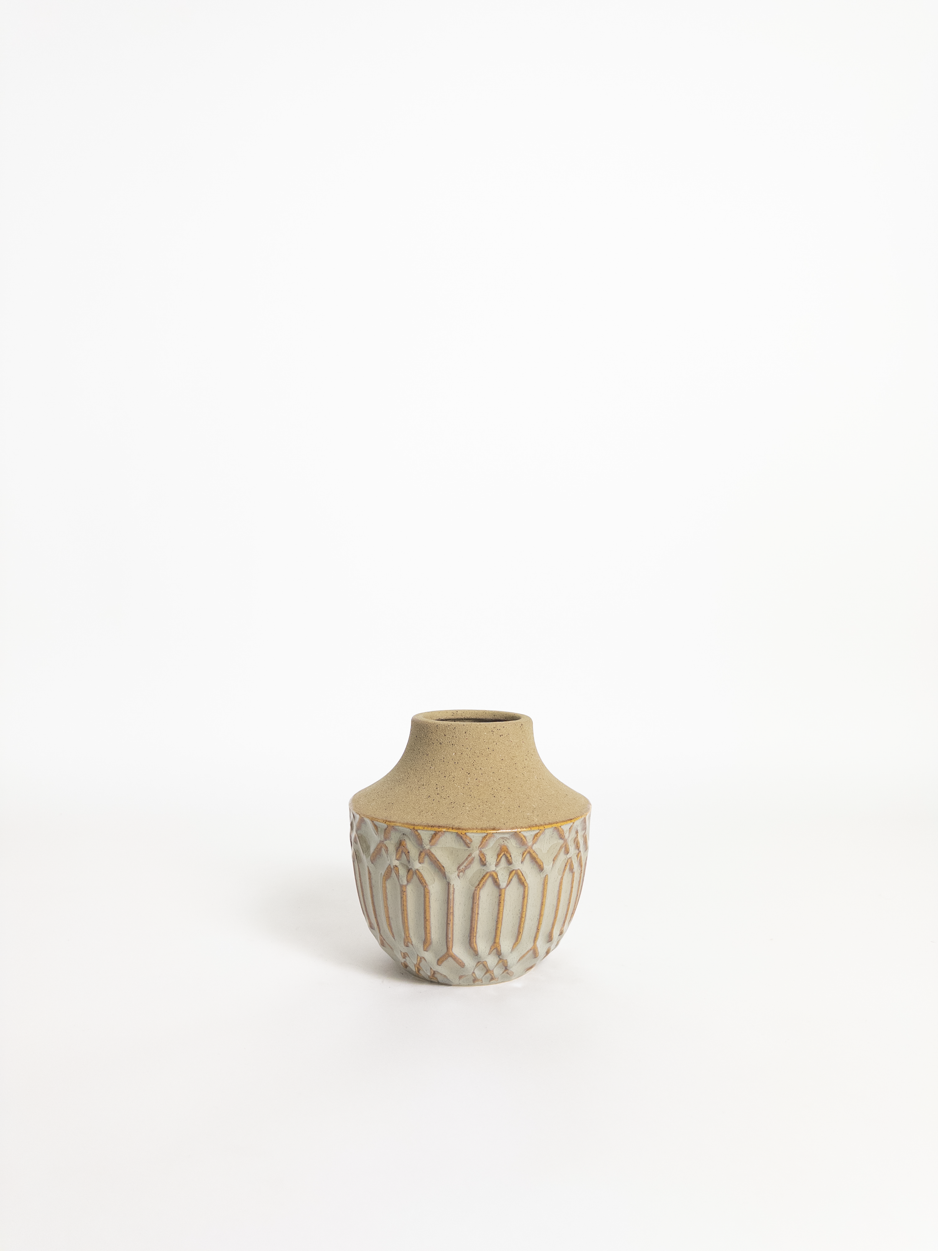 Vinya Two Tone Vase Green/Grey