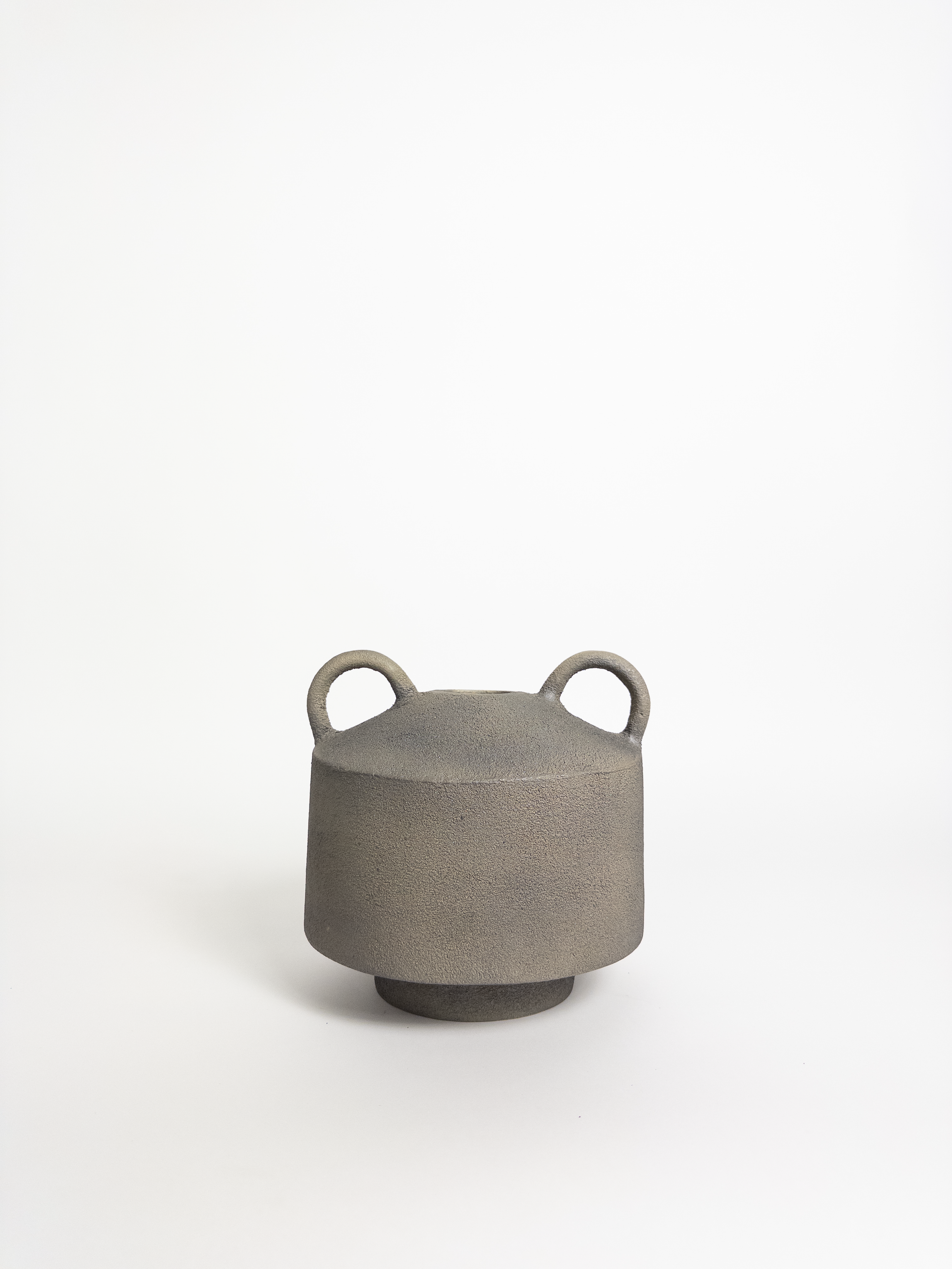 Elba Double Handle Vase Grey