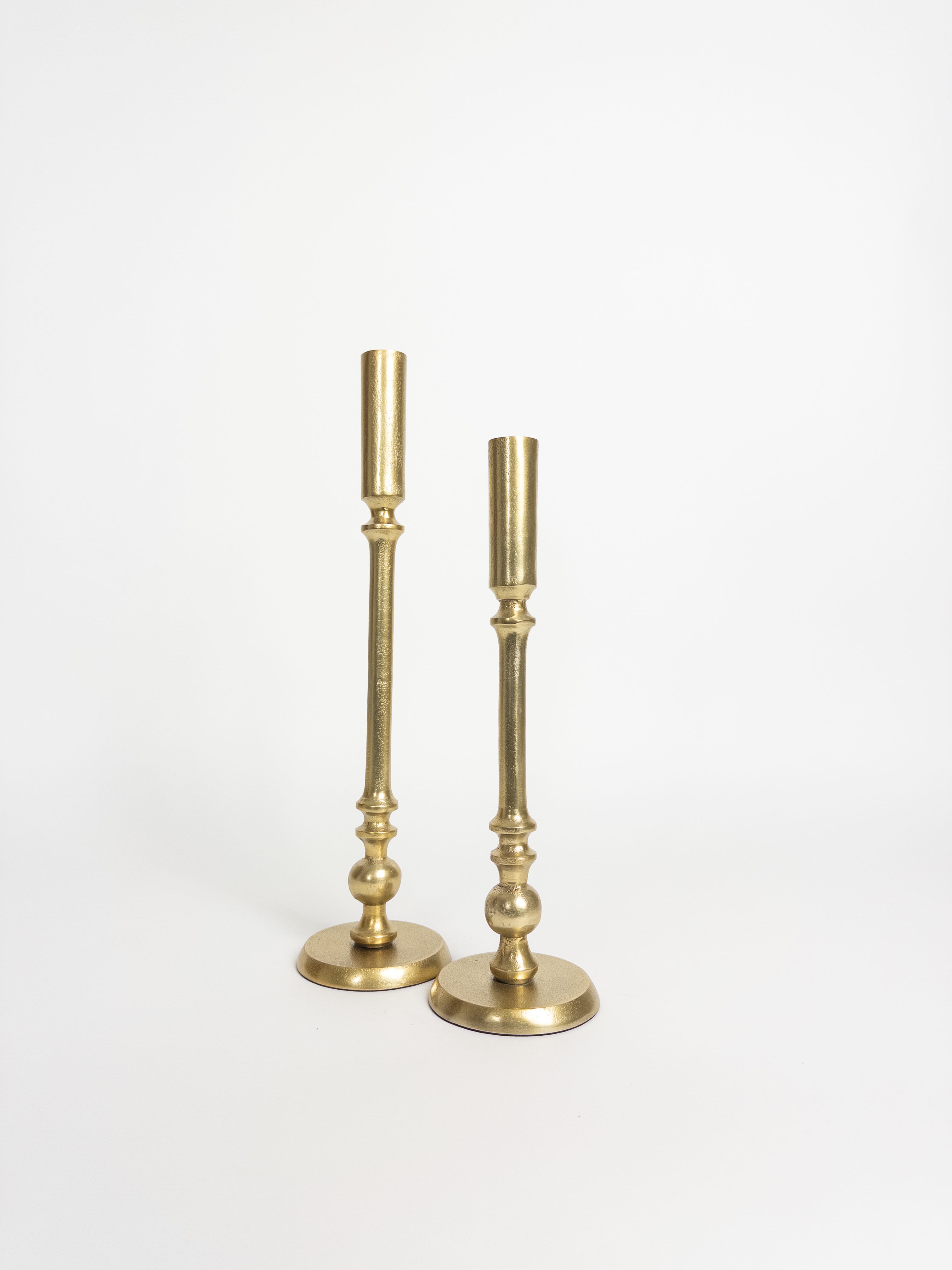Fleur Candlestick Gold Set Of 2