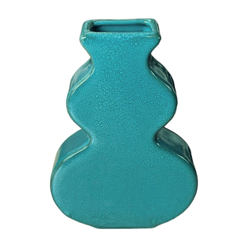 Cora Sculpt Vase Blue