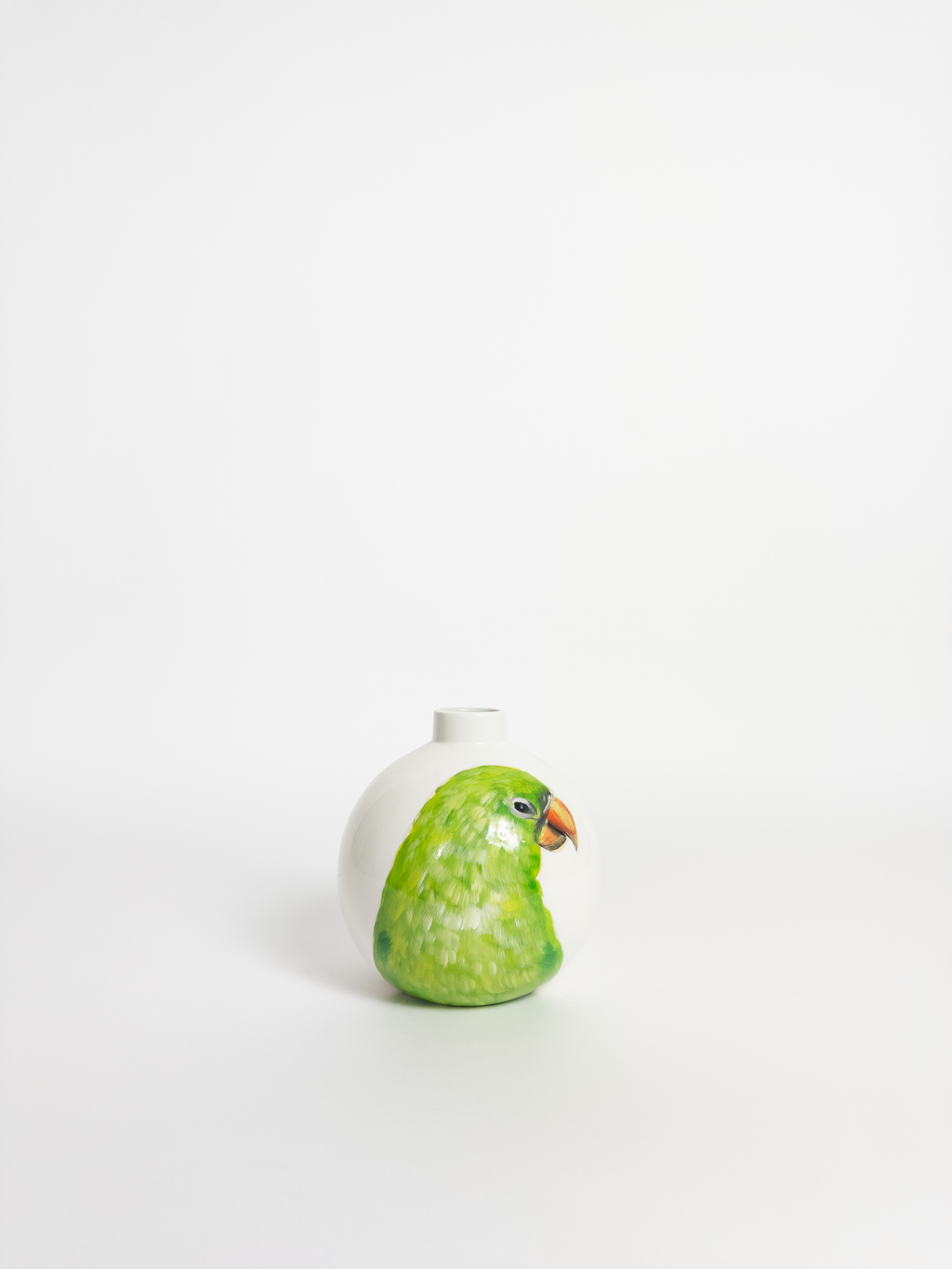 Macaw Vase White/Green