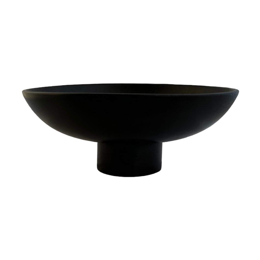 Letti Pedestal Bowl Black W26cm