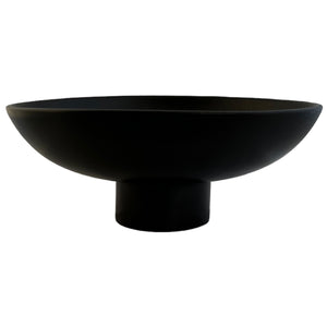 Letti Pedestal Bowl Black W36cm