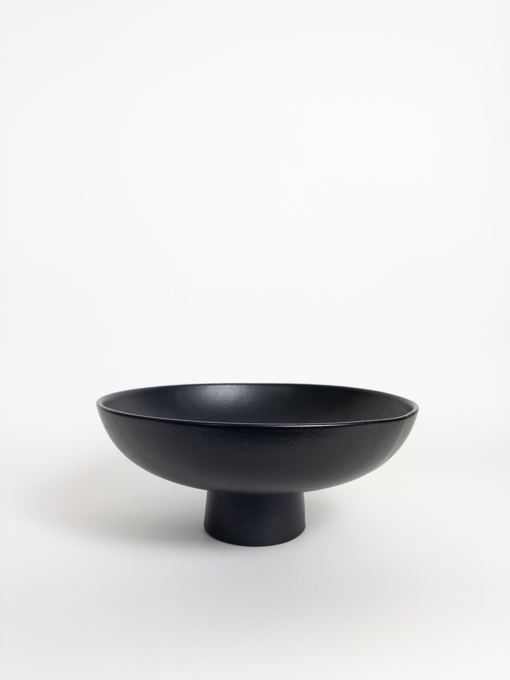 Letti Pedestal Bowl Black W36cm