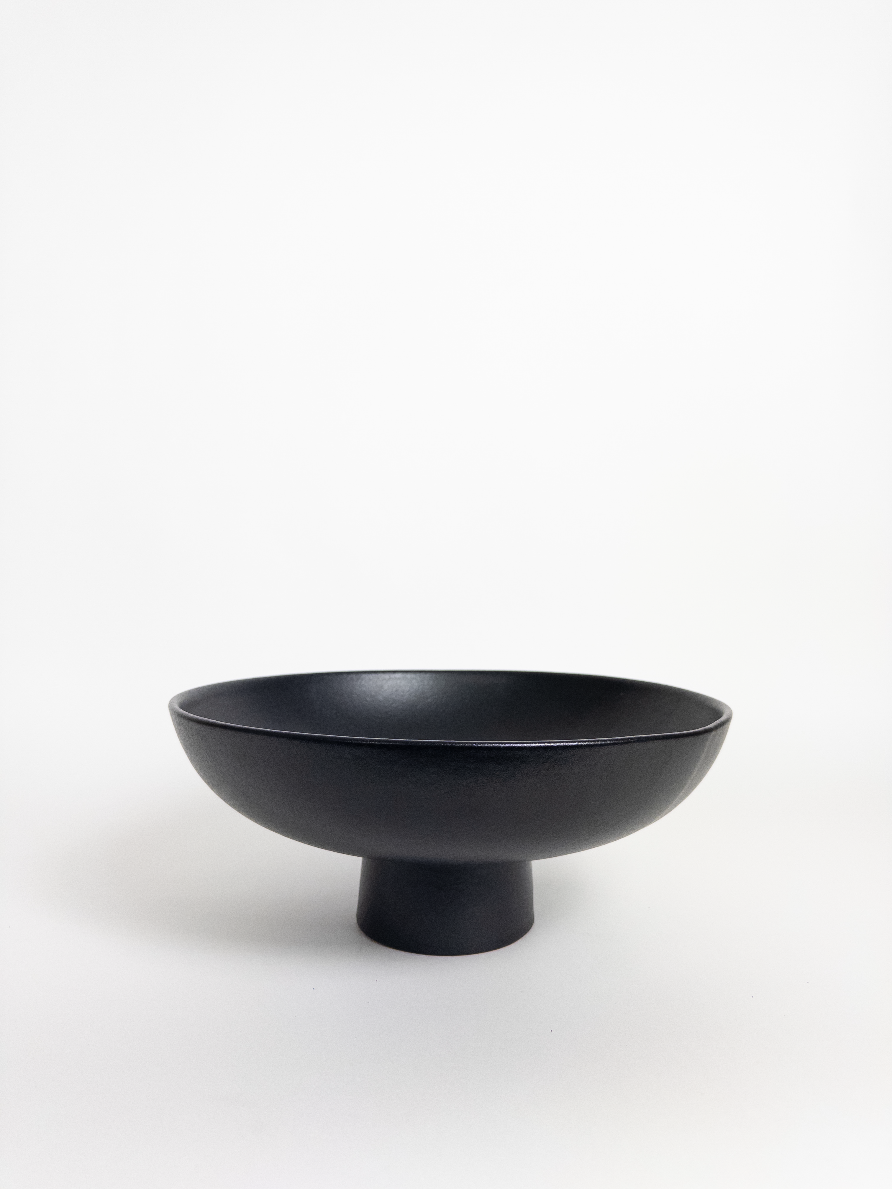 Letti Pedestal Bowl Black W36cm