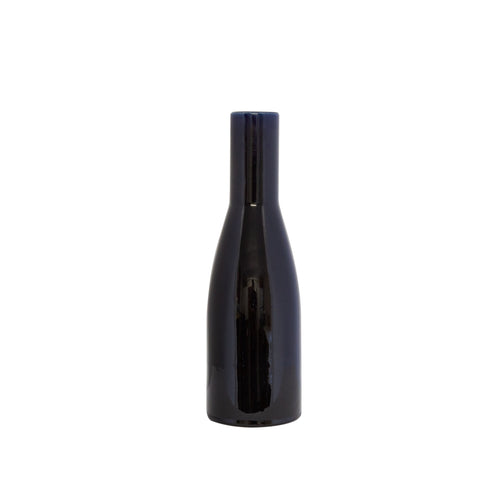 Coal Bottle Vase Navy H20.5cm