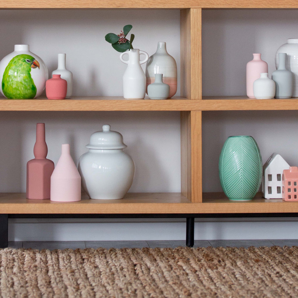 Leaf Vase Green H20cm