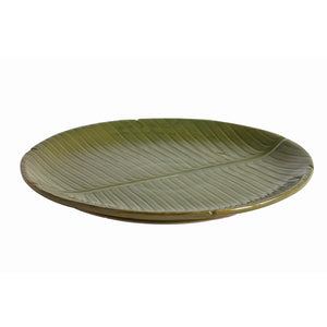 Botanical Banana Leaf Round Plate