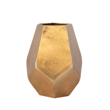 Load image into Gallery viewer, Faceted Metal Vase