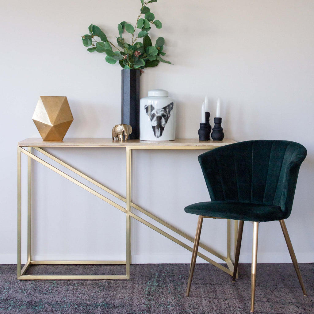 Faceted Diamond Cut Vase Gold