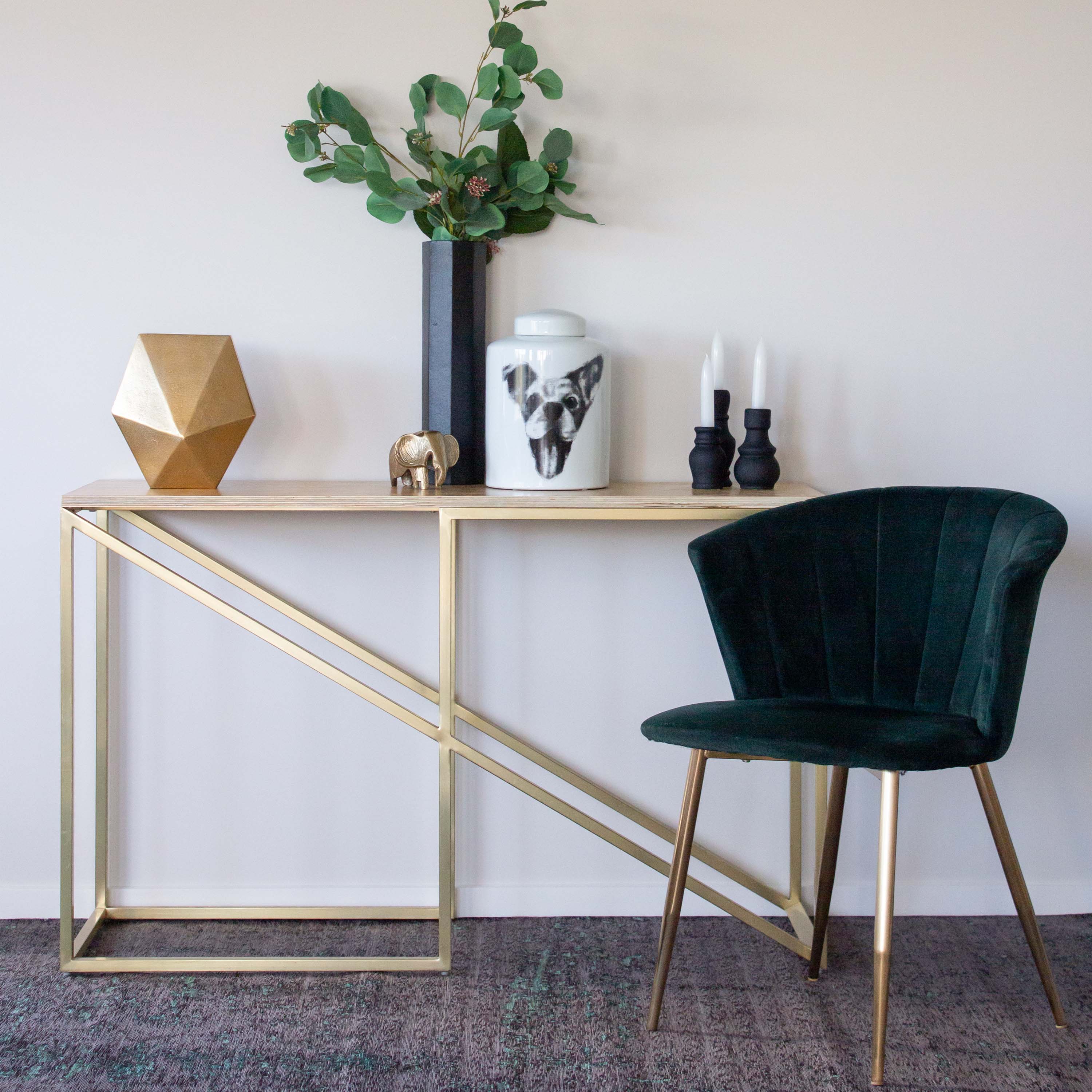 Faceted Diamond Cut Vase Gold