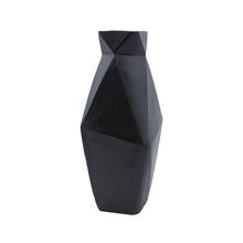 Load image into Gallery viewer, Faceted Geo Vase Black