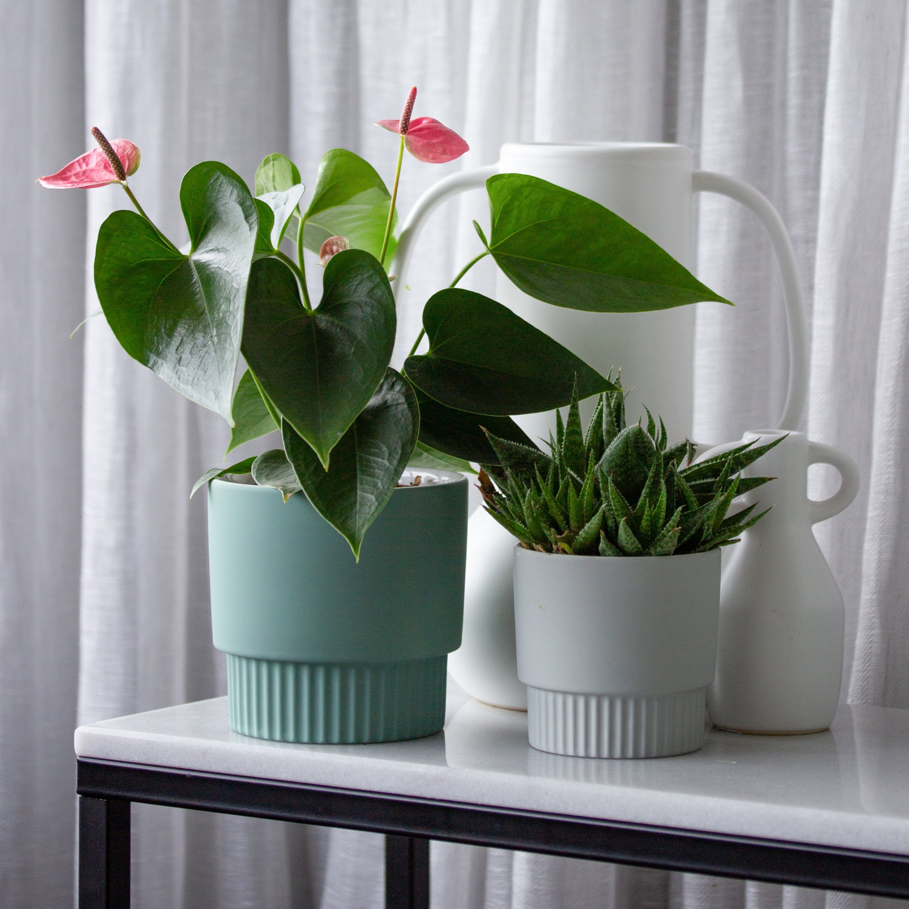 Sillon Planter Shale Green H12.5cm