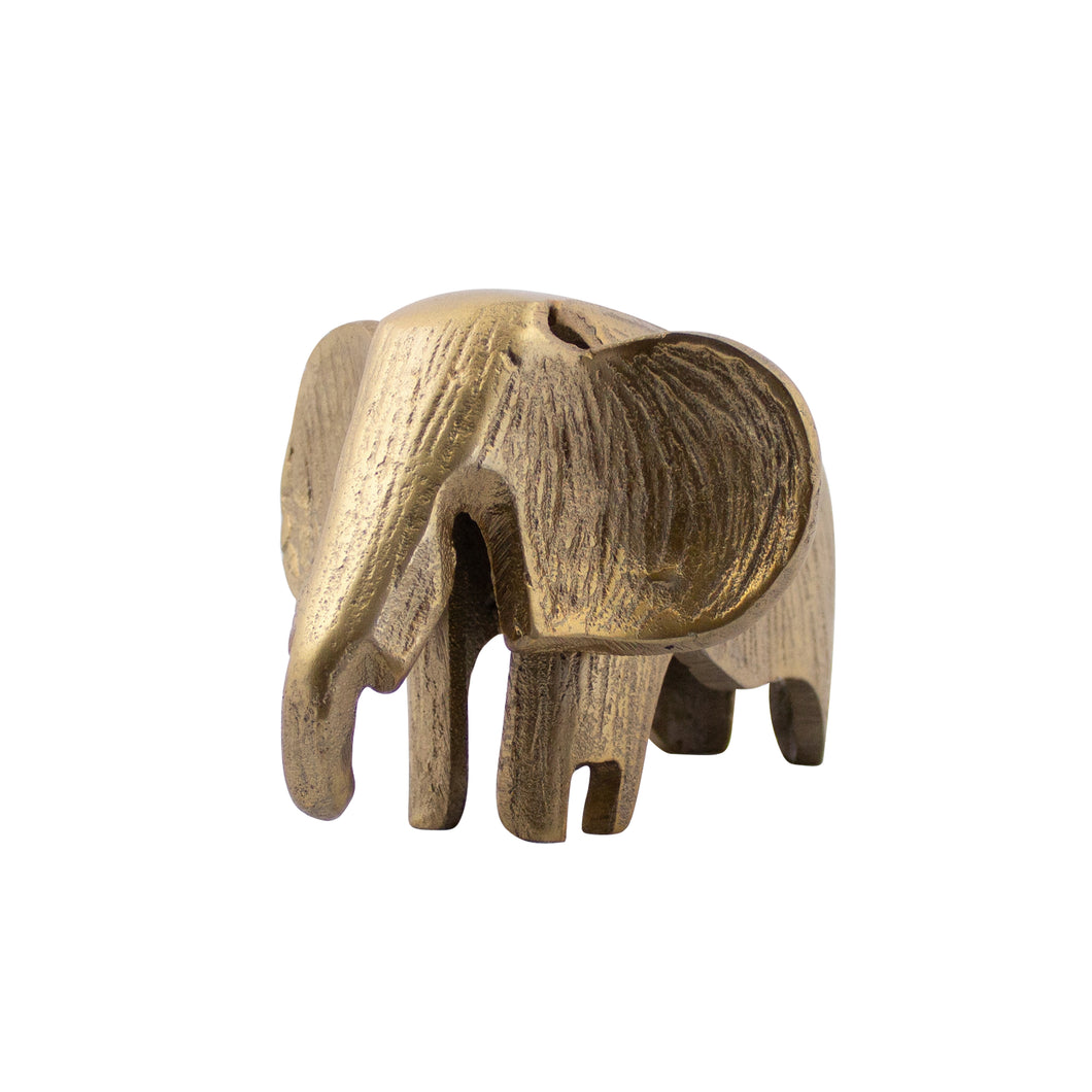 Sculpt Elephant Gold Small