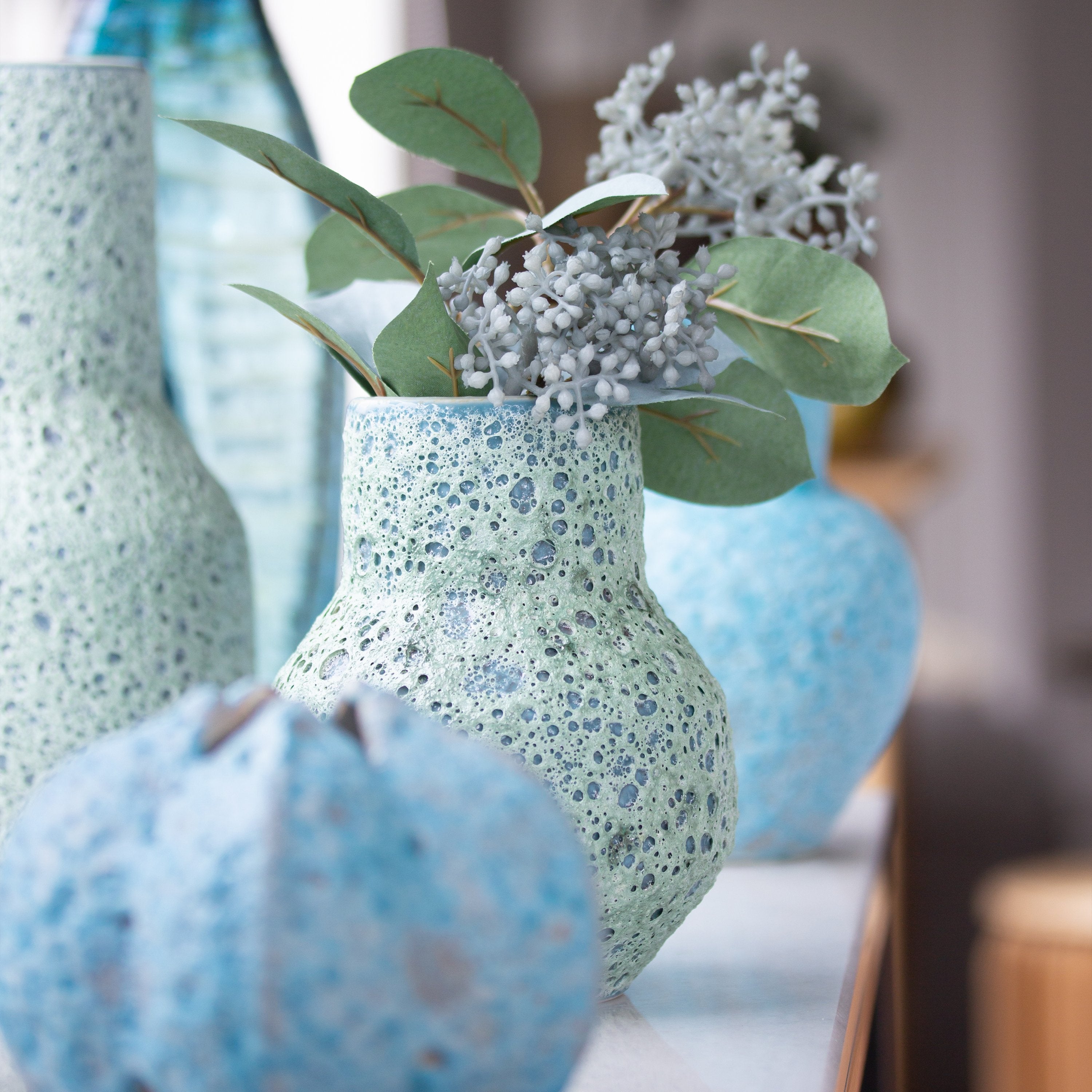 Tuscan Vase Aqua