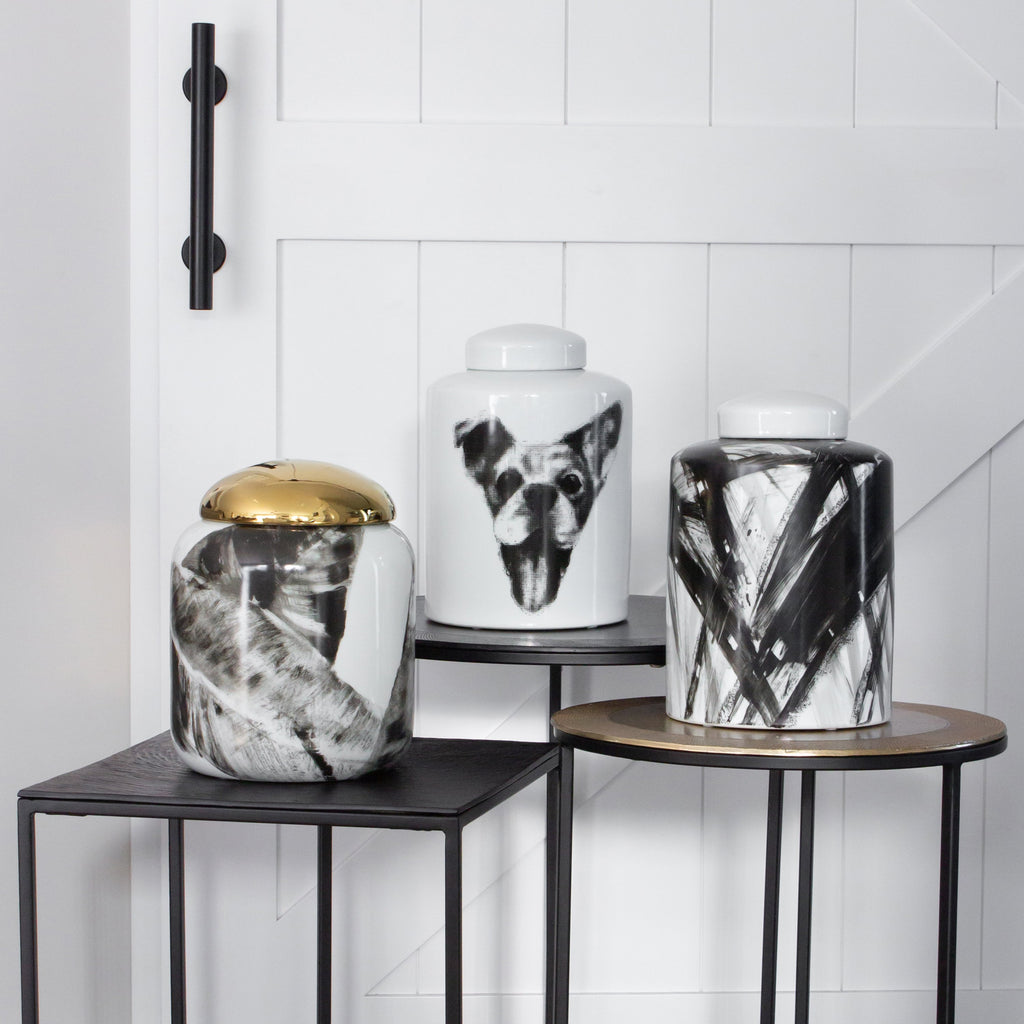 Somerset Ginger Jar Black/White