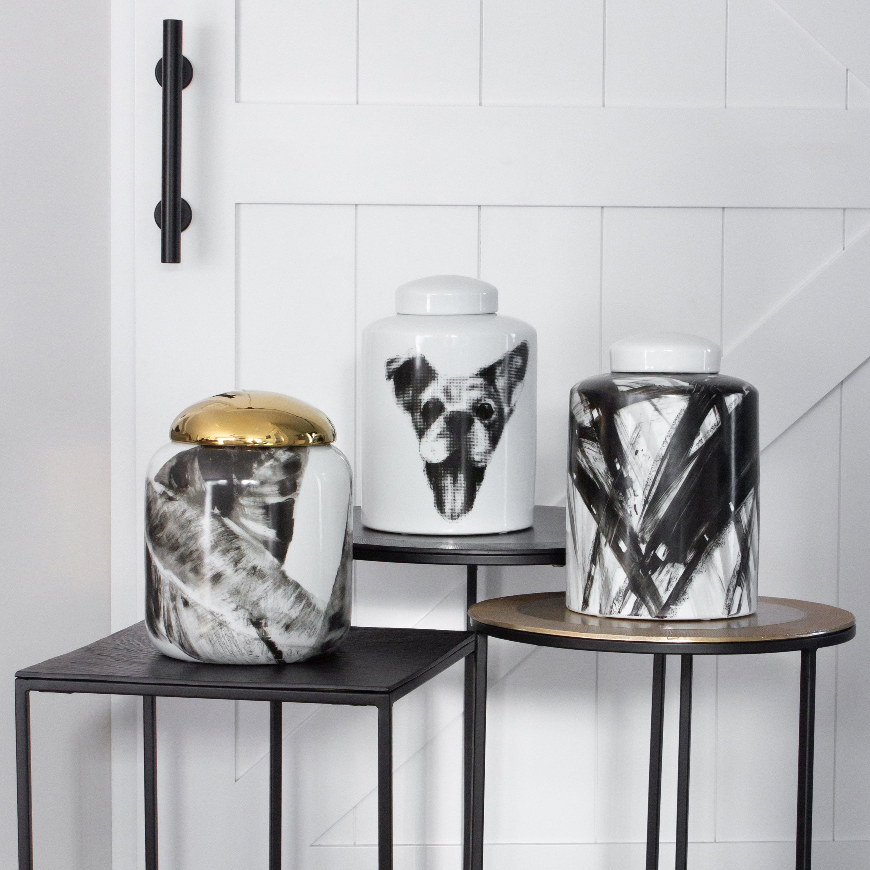 Somerset Ginger Jar Black/White