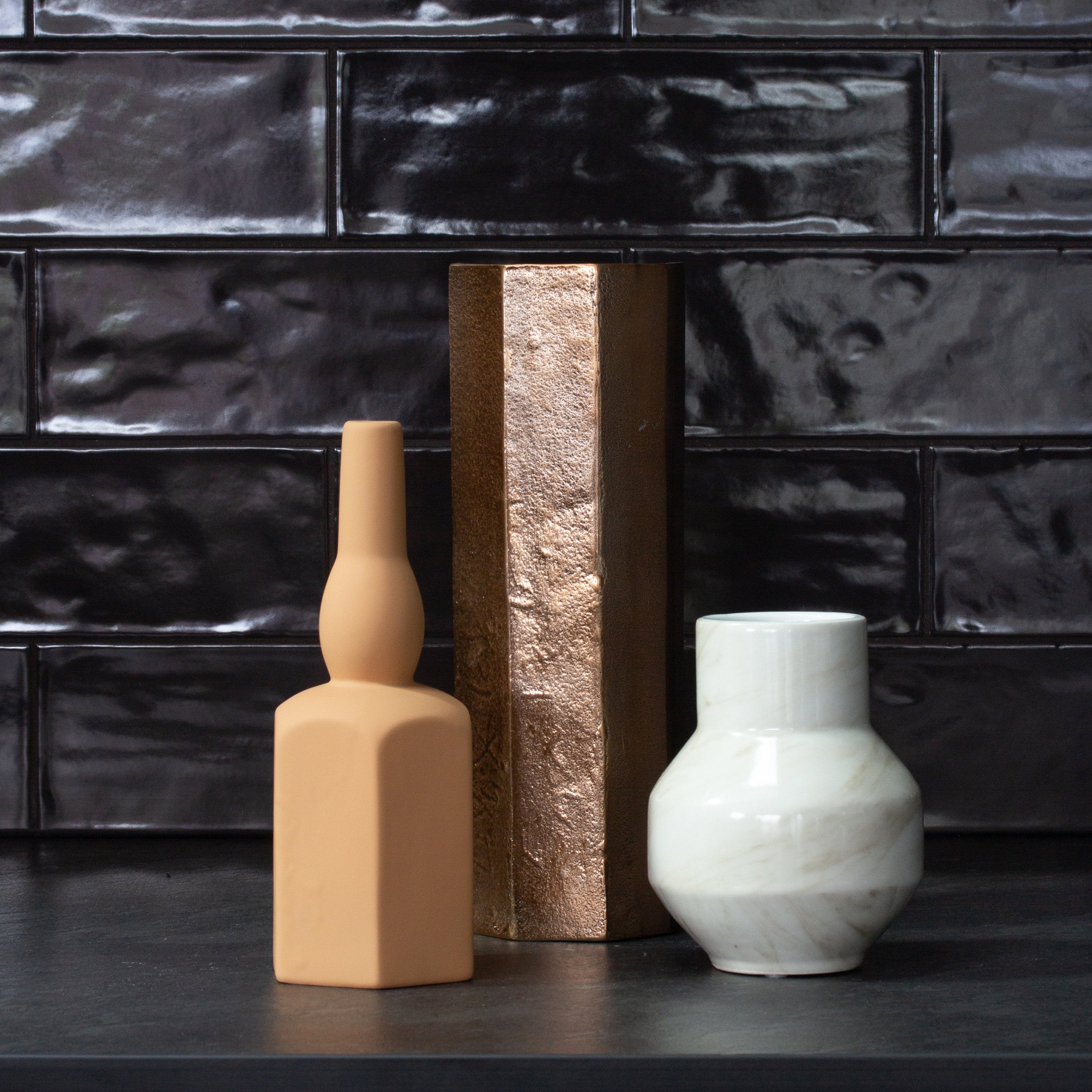 Olympia Marble Vase H14.5cm