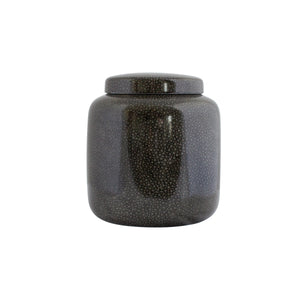 Shagreen Charcoal Jar H12cm