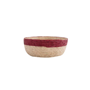 Leon Round Basket Natural/Vino H5cm