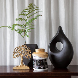 Kyoto Wooden Vase H22cm