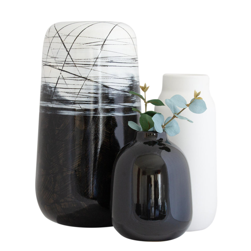 Kyoto Wooden Cylinder Vase H40cm